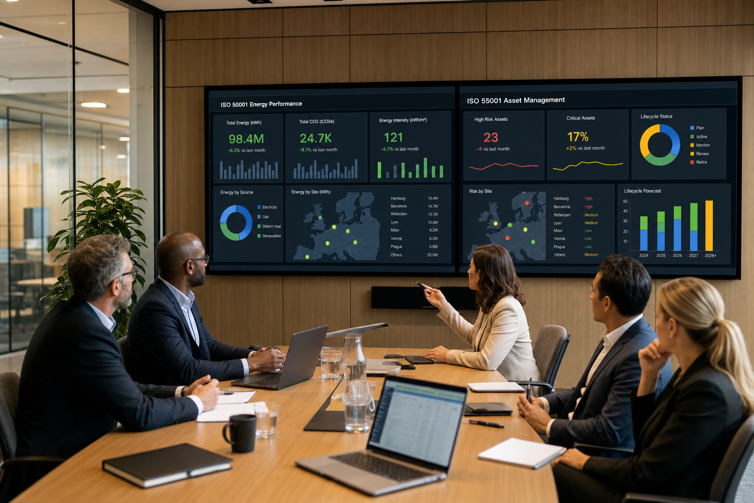 Integrating ISO 50001 and 55001 in multi-site, regulated facilities