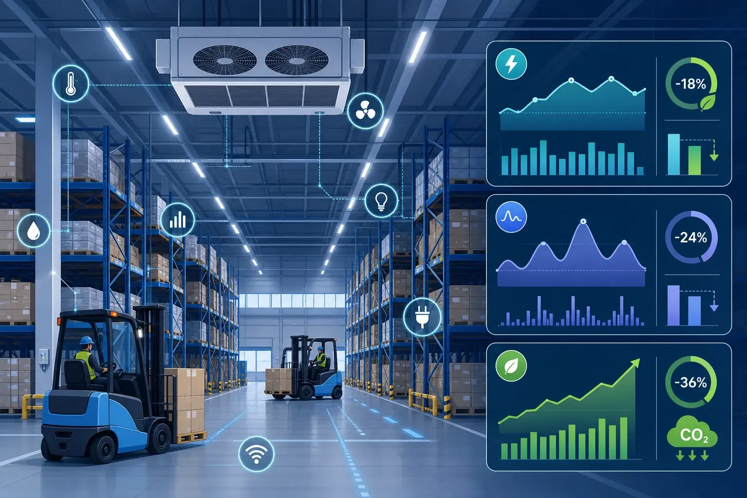 IoT energy management in logistics warehouses